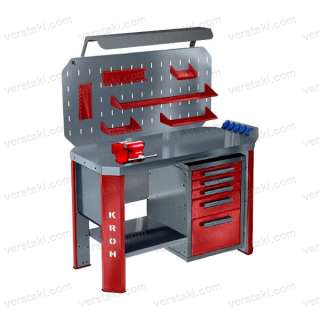 Верстак слесарный однотумбовый с тисками