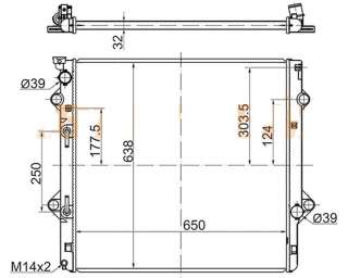 Lexus GX 460 10- Радиатор (пластинчатый) 1640038250 для Лексус