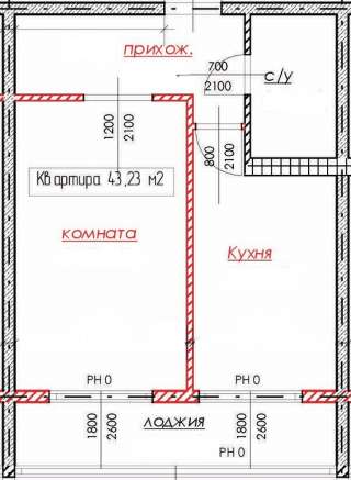 Квартира в новом монолитном доме в Новороссийске