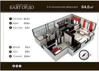 2-х комнатную квартиру ул. Васильева