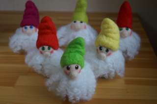 Гномики из шерсти ручной работы