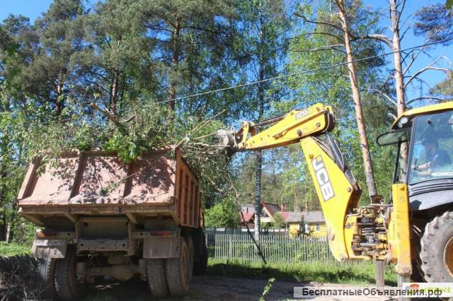 Расчистка участка. Планировка участка. Спил деревьев