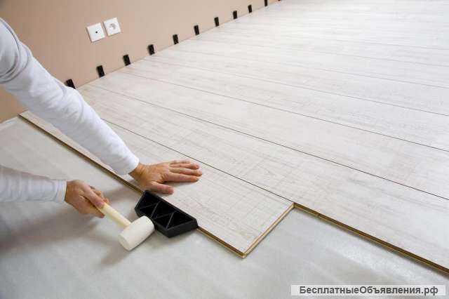 Укладка ламината линолеума