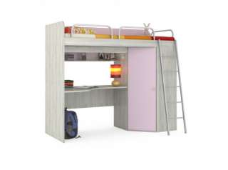 Кровать чердак со столом Тетрис