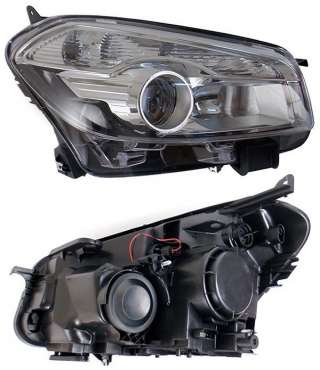 Nissan Qashqai 10- Фара левая 26060BR00B, 26060BR02A правая 26010BR00A, 26010BR00B для Кашкай