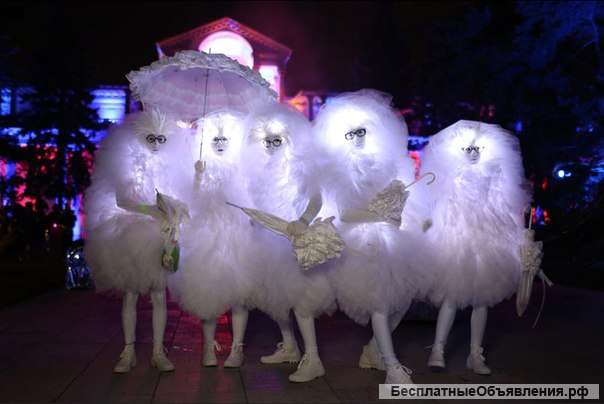 Светящиеся фьеки - пушистики на мероприятие