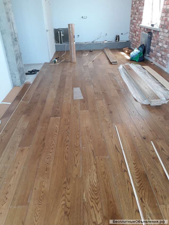 Профессиональная укладка паркетной доски