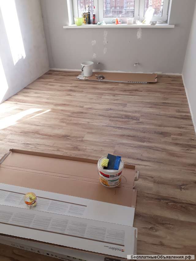 Укладка кварцвиниловой ПВХ плитки
