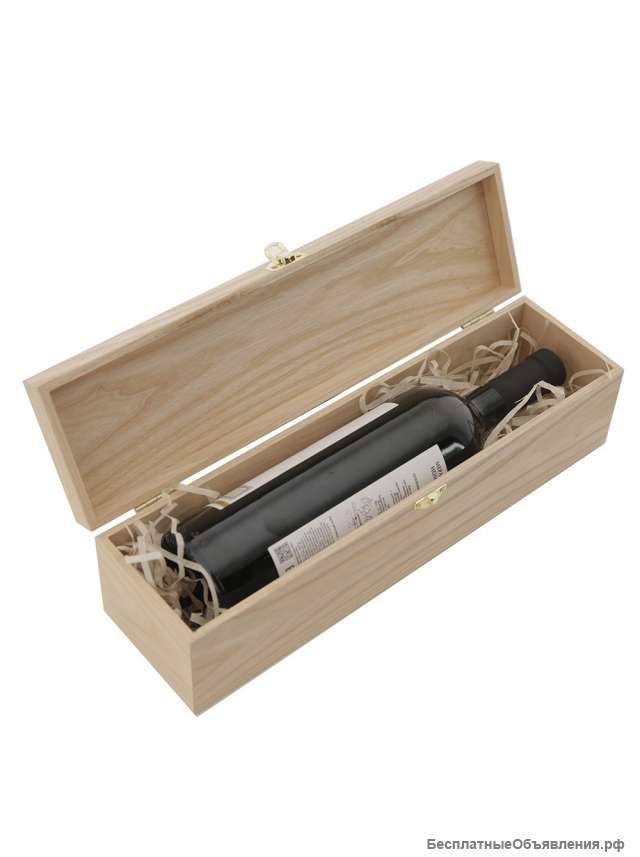 Коробка деревянная прямоугольная ручка+замок