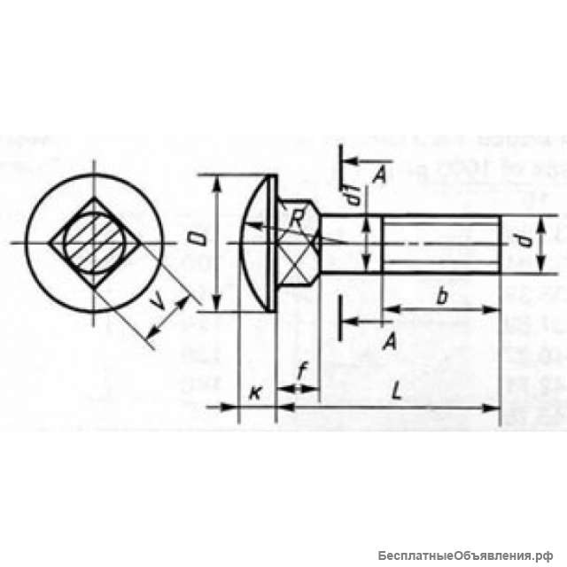 Болт ГОСТ 7802-81 М16*45 Оптовая продажа Болты, гайки, шайбы оптом