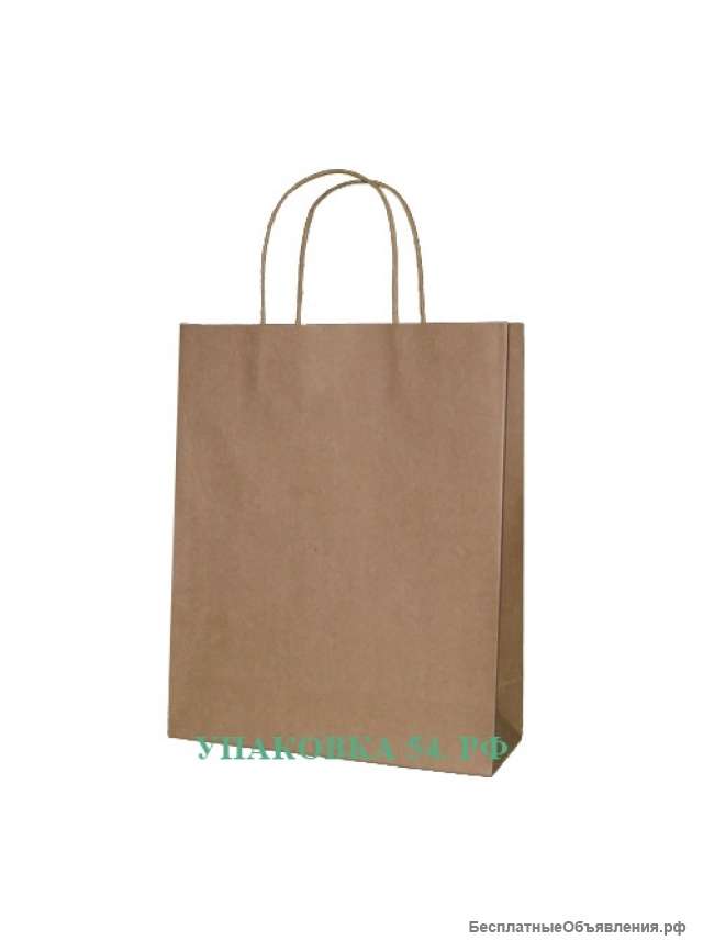 Пакет-крафт с кручеными ручками в ассортименте