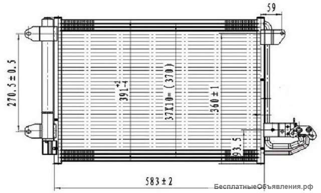 Yeti 09- Радиатор кондиционера 1K0820411AH для Йети