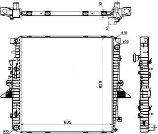 LAND ROVER DISCOVERY III/IV 05- Радиатор охлаждения 4.0 /4.4 PCC500041, PCC500550 для ленд ровер