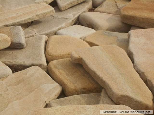 Камень окатанный песчаник природный