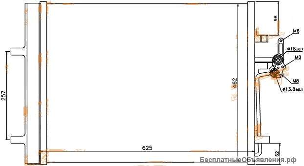 Land Rover Freelander 07- Радиатор кондиционера LR000566 для Фрилендер