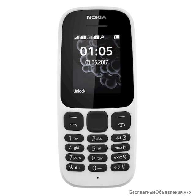 Nokia 105 dual sim white (UA/UCRF) - отличное состояние