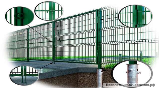 Забор из металлических панелей 2500 х 2100 мм