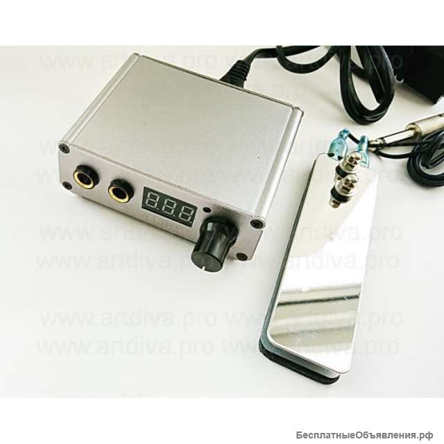 Перманентная машинка Kanagawa Ultra для татуажа с блоком питания Power