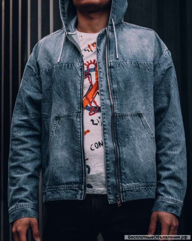 Джинсовки, джинсовые куртки oversize с капюшоном