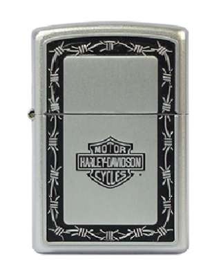 Зажигалка Zippo 205HD H326 Harley Davidson Barbed Wire