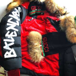 Курта BALENCIAGA с большим натуральным мехом