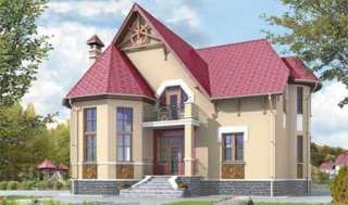 Проект дома из газобетона в романтическом стиле