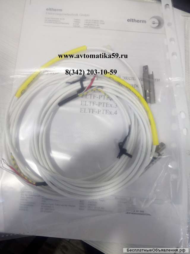 ELTF-PTEx2, Pt100EEx, e4-Leiter, 3m PTFE, ELTF-PTEx.4, 2xPT100 3-wires, 3m connection cable, ELTF-P