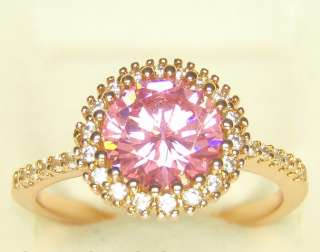 Кольцо "Розовый кристалл/ XP позолота