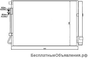 Hyundai Solaris радиатор кондиционера 976061R000 для солярис