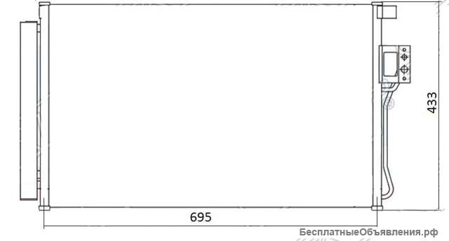 Santa fe 06- Радиатор кондиционера 976061U100 для Санта фе