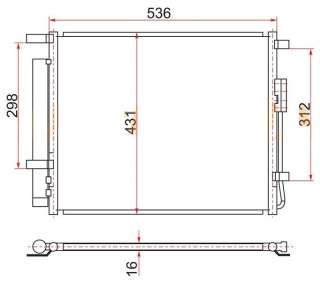 Santa fe 13- Радиатор кондиционера 2.2D 976062W000 для Санта фе