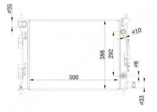 KIA RIO 11- Радиатор (пластинчатый) 253100U000 рио 10