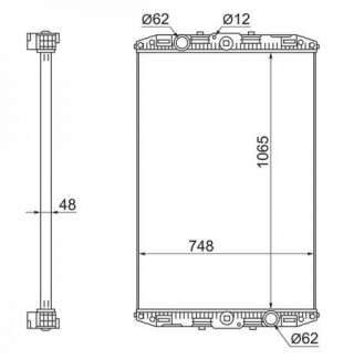 DAF Радиатор охлаждения двигателя грузовик XF95 TRUCK /GINAF X-SERIES 97- DF0001, 1364465, 1617340 д