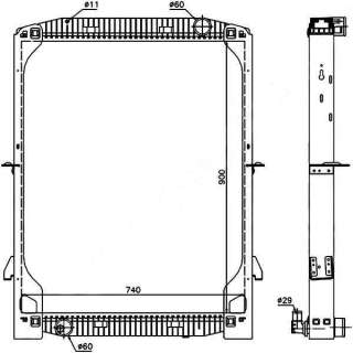 IVECO EUROSTAR /EUROTECH 9 /1992 - 1995 радиатор охлаждения двигателя для грузовика IV0001, 99488785