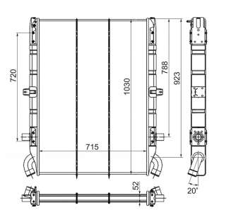 SCANIA 3 R-series 89-95 радиатор охлаждения двигателя для грузовика SC00031, 1321888 для SCANIA 3 R
