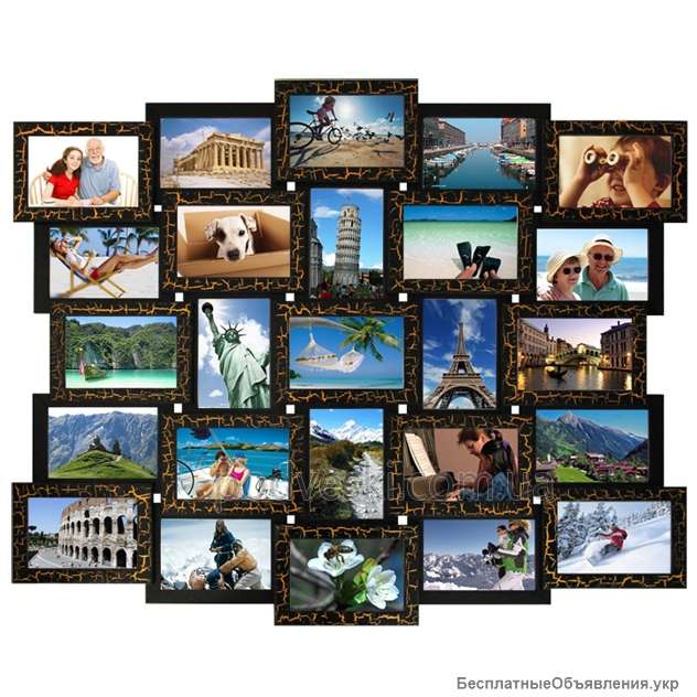 Настенная мультирамка Венге на 25 фото - Киев, Украина