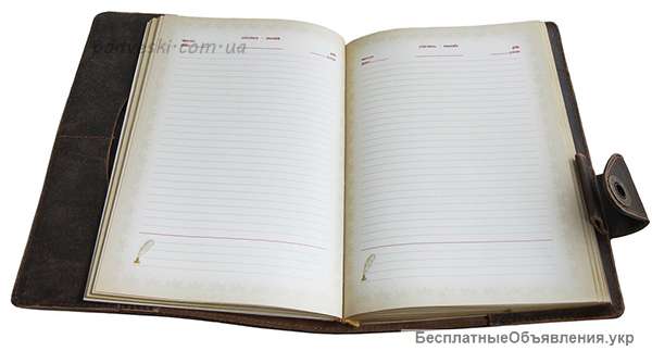 Ежедневник кожанный Оптимус коричневый