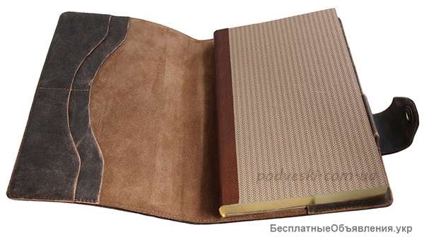 Ежедневник кожанный Оптимус коричневый