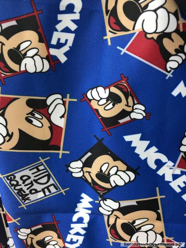 Мембранная ткань, принт МИККИ МАУС