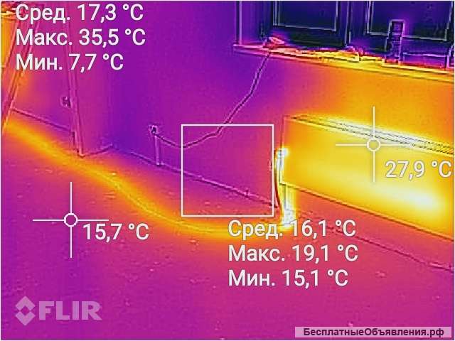 Обследование тепловизором и сканирование помещений