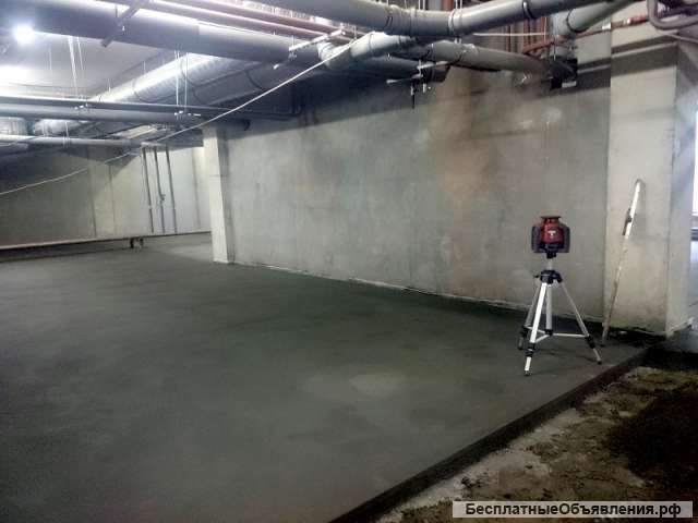 Бетонные промышленные полы, стяжка, топинг