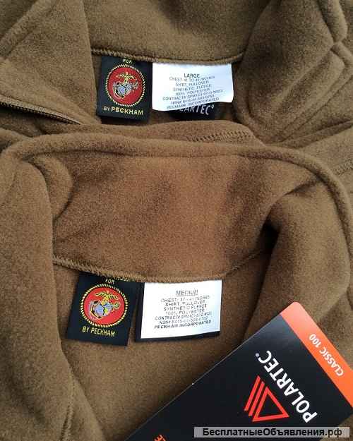 Флисовый пуловер USMC Polartec 100 Half Zip Peckham Industries