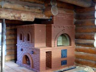 Барбекю из кирпича, монтаж банных печей