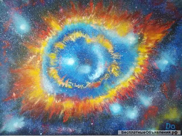 Картина-амулет маслом на холсте "Медитация". 60х80. Современная живопись