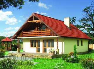 План одноэтажного дома со всеми удобствами с двумя спальнями 9х11 м