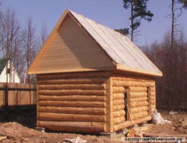 Срубы из цельного бревна