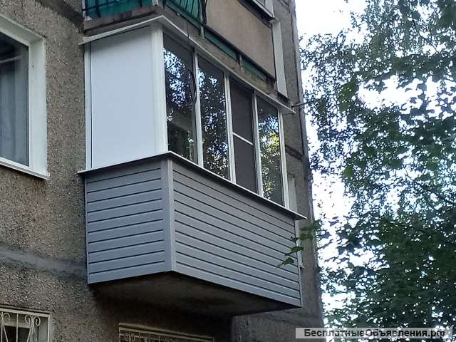 Остекление, внутренняя и наружняя отделка балконов и лоджий, монтаж крыш на верхних этажах