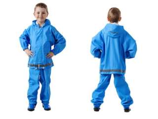 Непромокаемый детский костюм - дождевик без подкладки. Куртка + полукомбинезон. Голубой