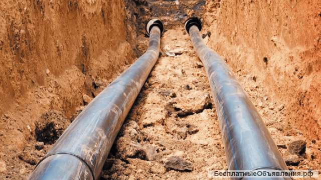 Прокладка водопровода и канализации