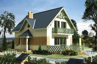 Красивый, двухэтажный, кирпичный дом 10 х 6 м